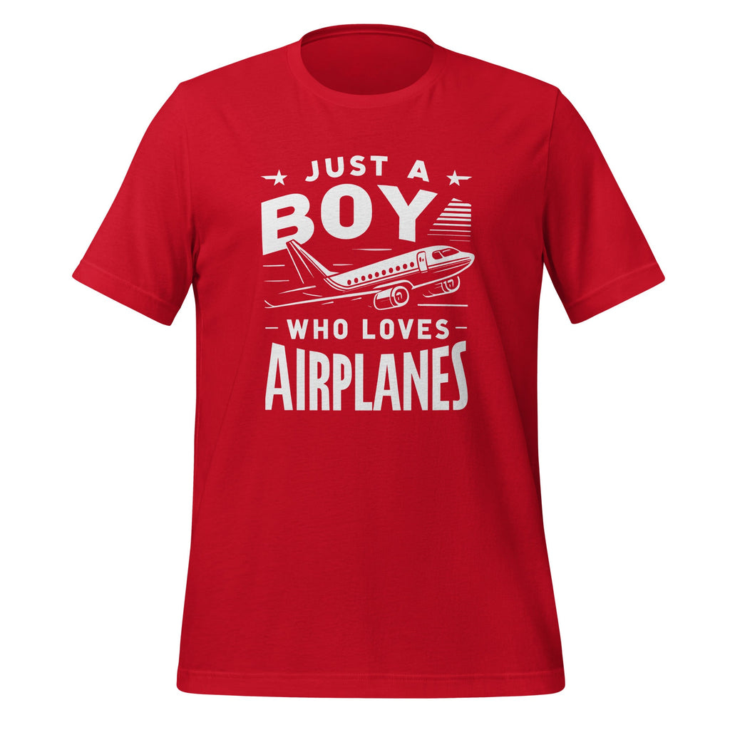 Just A Boy Who Loves Airplanes Airplane Pilot Lovers Unisex product image 4