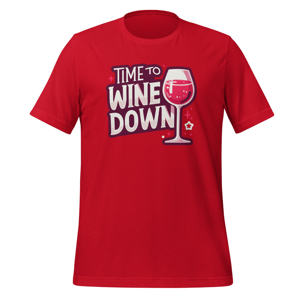 Time To Wine Down Funny Drinking Relaxation Day Unisex product image 4