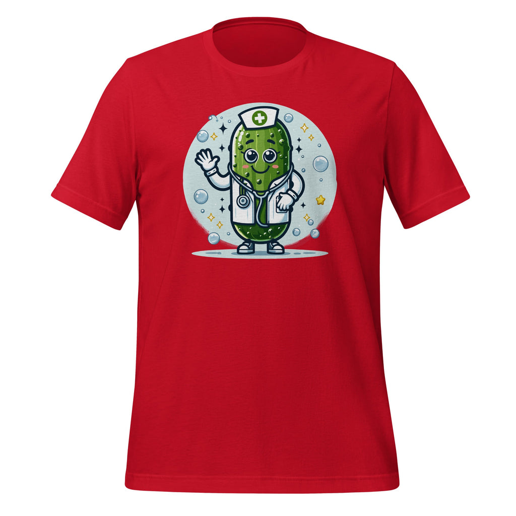 Funny Doctor Nurse Pickle Physician Art Unisex T-Shirt product image 4