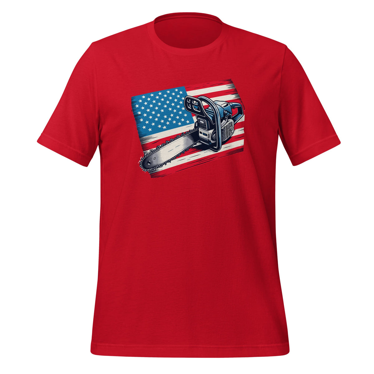 Patriotic American Flag 4th Of July Chainsaw Logger Unisex product image 4