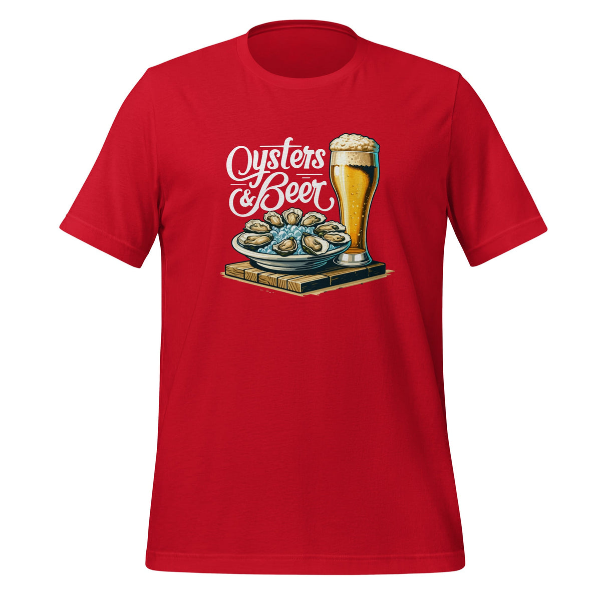Oysters and Beer Drinking Sea Food Lovers Unisex T-Shirt product image 4