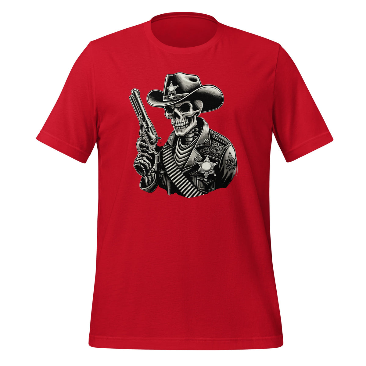 Skeleton Sheriff Costume With A Gun Cowboys Fan Unisex product image 4