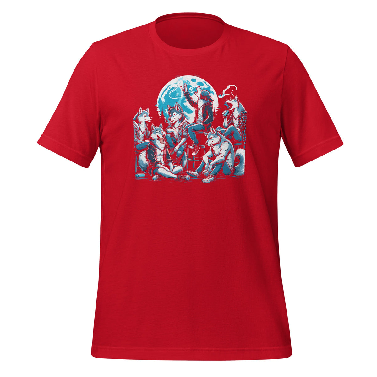 Sitting Wolf Literally Me Funny Meme Art Unisex T-Shirt product image 4
