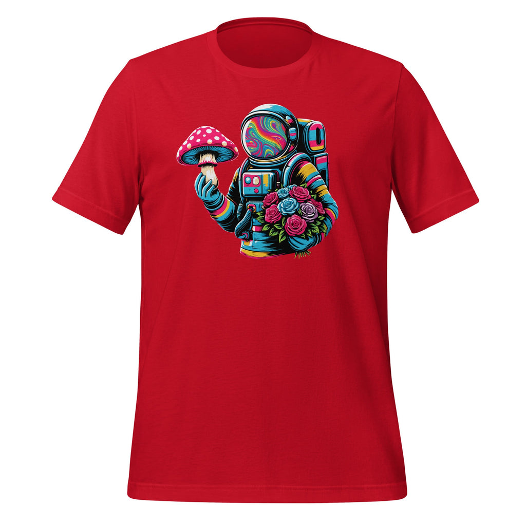 Trippy Astronaut Art Space Traveller Mushroom Unisex T-Shirt product image 4
