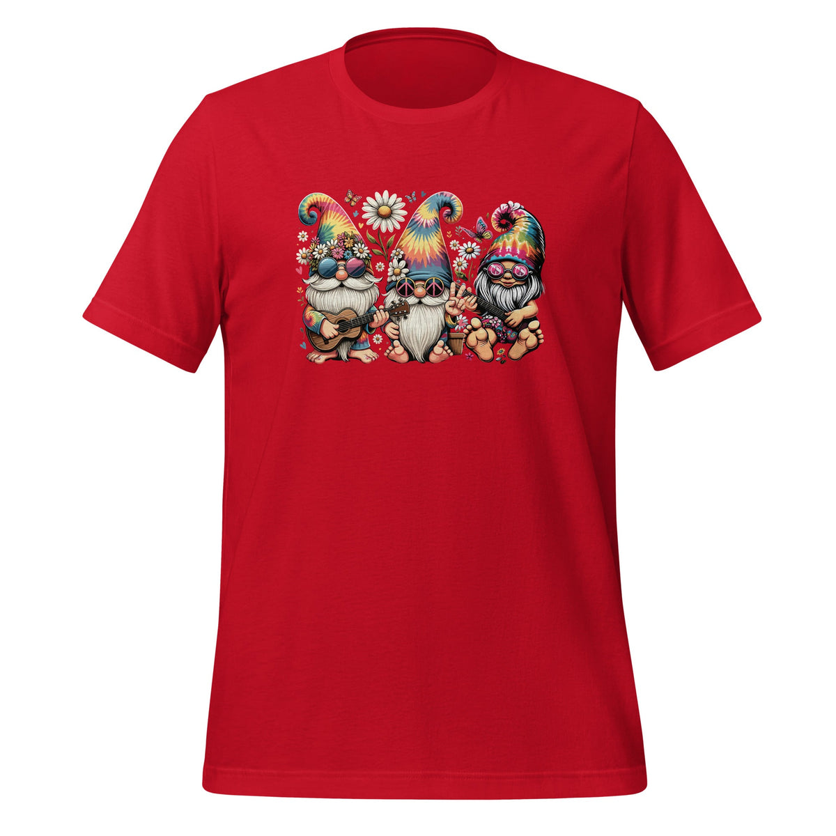 Hippie Gnome Guitar Peace Sweet Gnomes Unisex T-Shirt product image 4