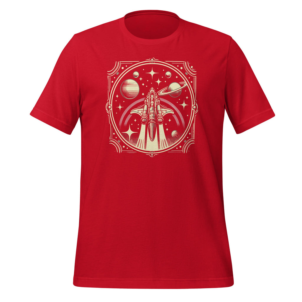 Spaceship Vintage Sci-Fi Unique Graphic Art Unisex T-Shirt product image 4