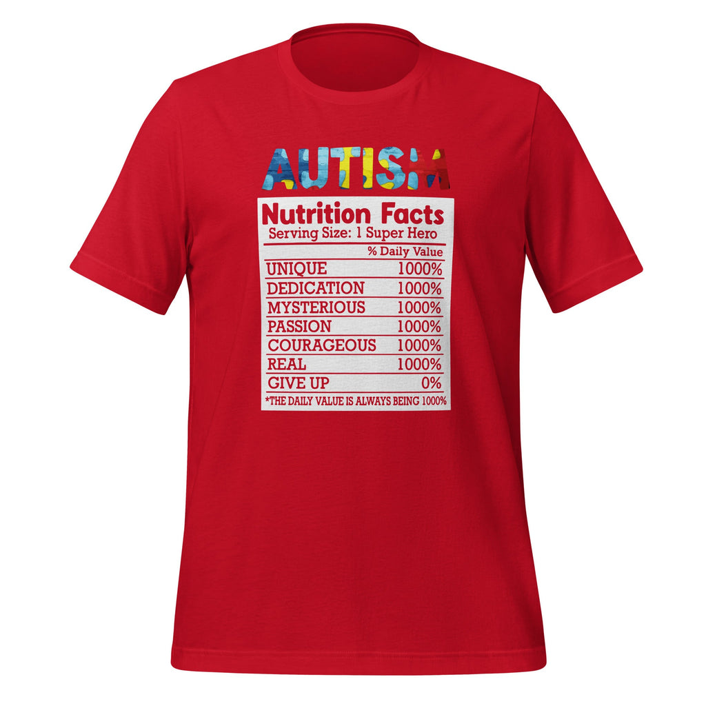 Autism Nutrition Fact Acceptance Awareness Day Funny Unisex product image 4
