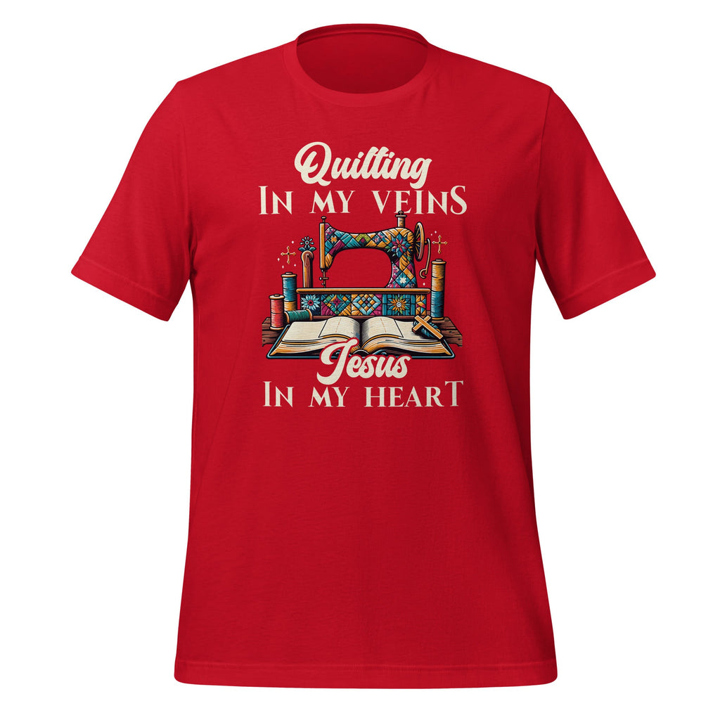 Quilting In My Veins Jesus Is In My Heart Christian product image 4