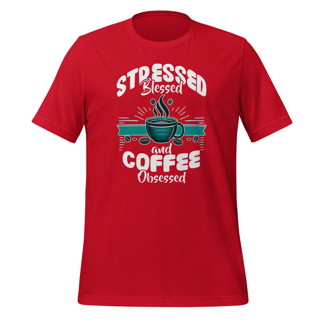 Stressed Blessed and Coffee Obsessed Funny Barista Unisex product image 4