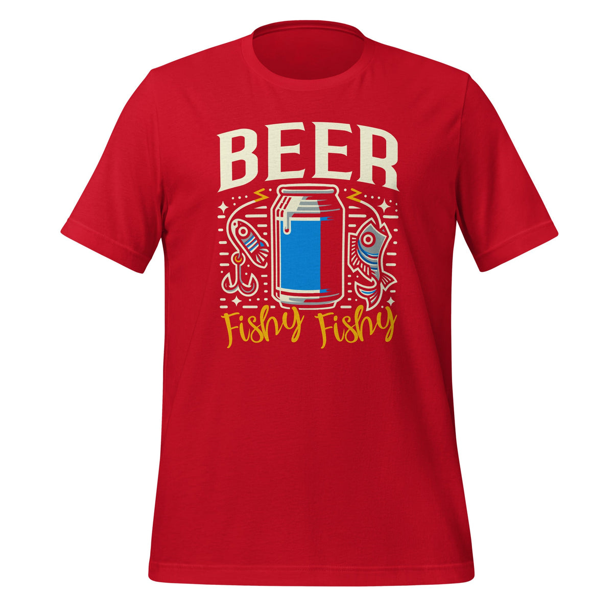 Beer Fishy Funny Fishing Fisherman Retro Unisex T-Shirt product image 4