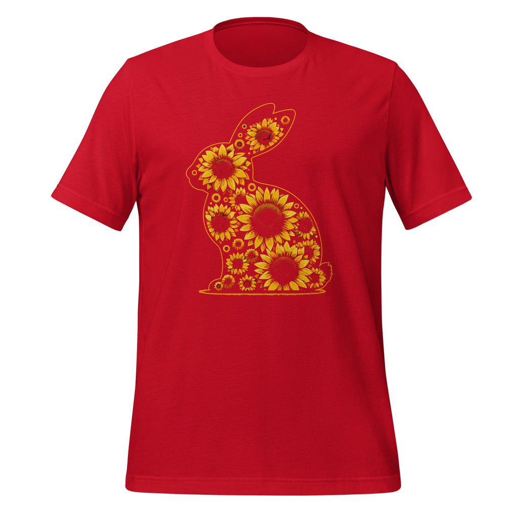 Easter Sunflower Bunny Rabbit Vintage Flowers Unisex T-Shirt product image 4