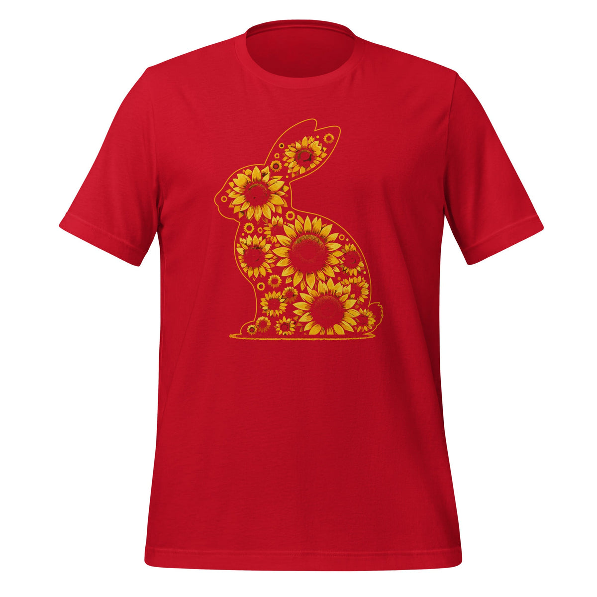 Easter Sunflower Bunny Rabbit Vintage Flowers Unisex T-Shirt product image 4