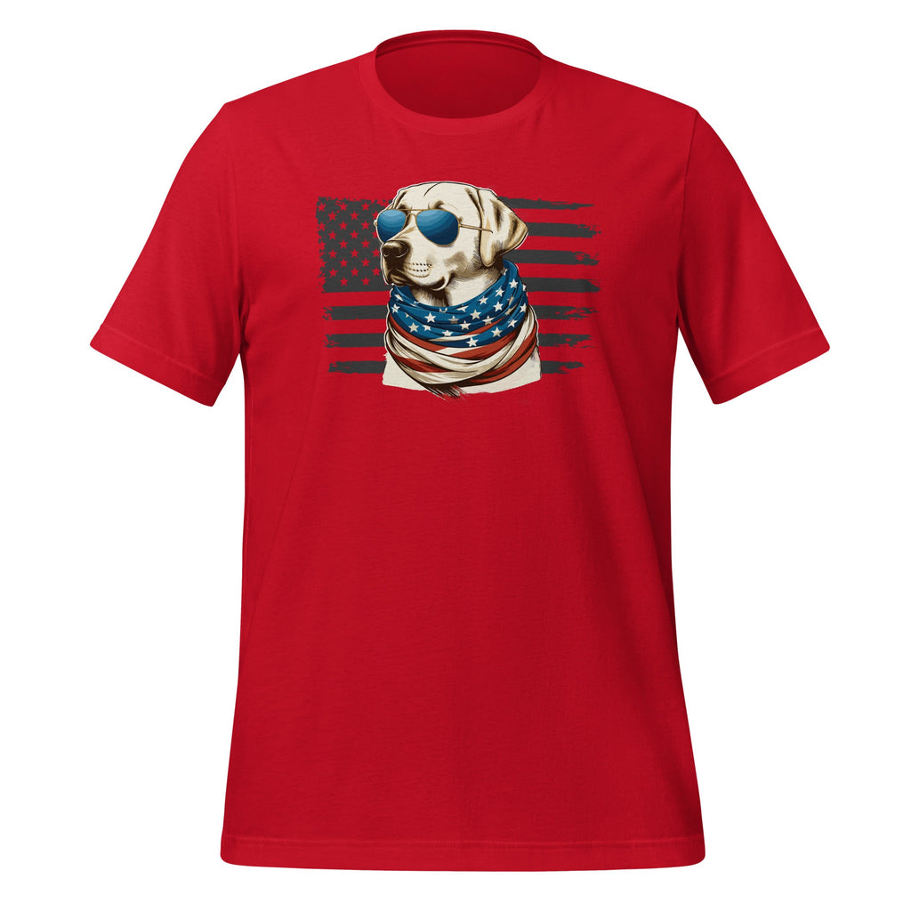 American Flag Yellow Lab Labrador 4th Of July USA Unisex product image 4