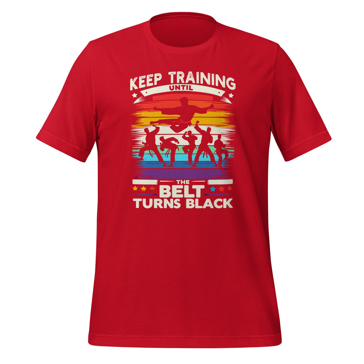 Keep Training Until The Belt Turns Black Karate Cool Art product image 4