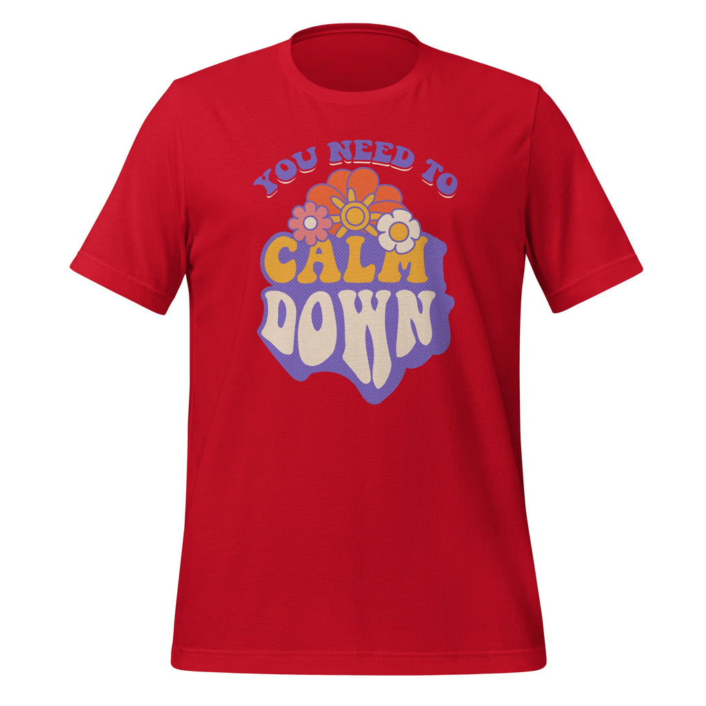 You Need To Calm Down Cool Groovy Funny Retro Unisex T-Shirt product image 4