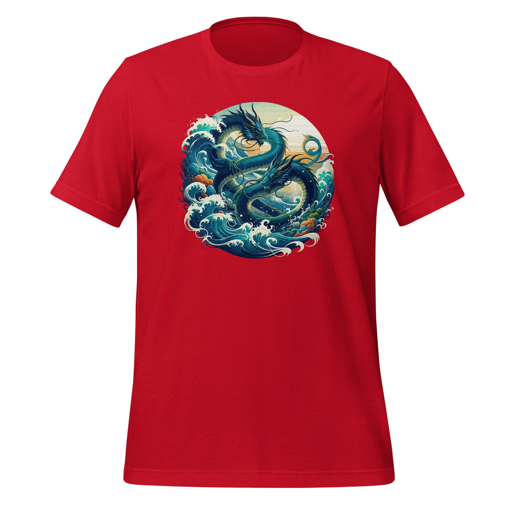 Cool Water Dragons with Sea and Waves Graphic Art Unisex product image 4