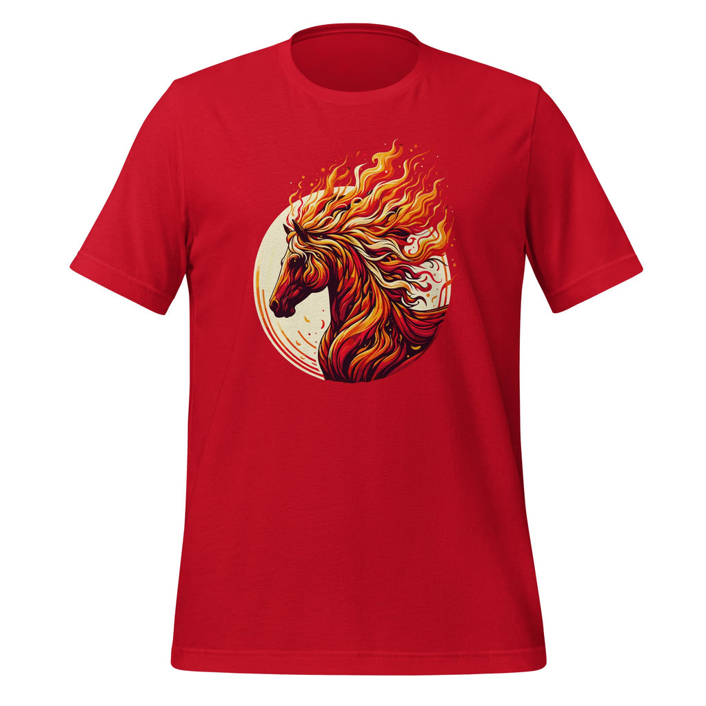 Burning Horse Animal Cool Horses Fire Flames Unisex T-Shirt product image 4