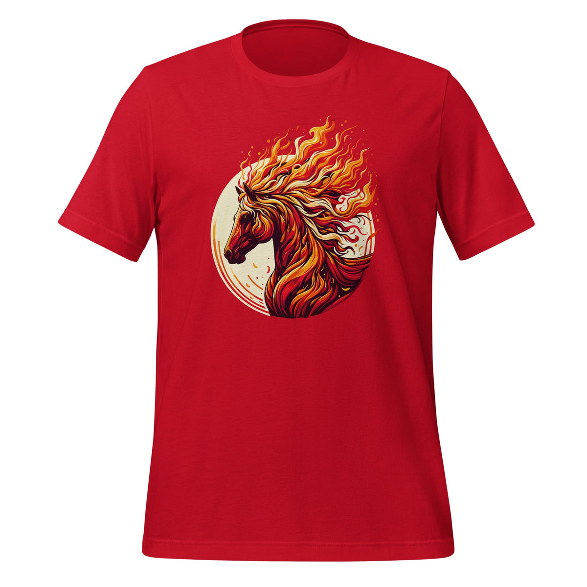 Burning Horse Animal Cool Horses Fire Flames Unisex T-Shirt product image 4