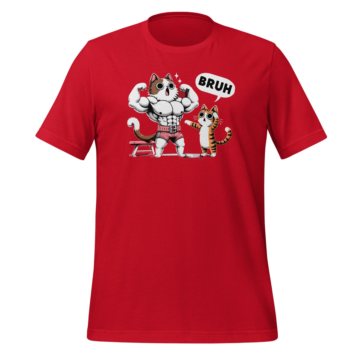 Gym Cats Bruh Meme Training Saying Jokes Animal Unisex product image 4