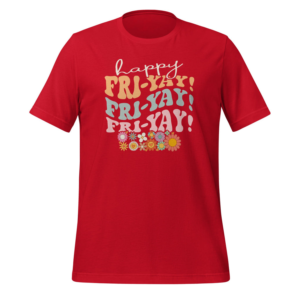Happy Fri-Yay Friday Lovers Fun Teacher Retro Groovy Unisex product image 4