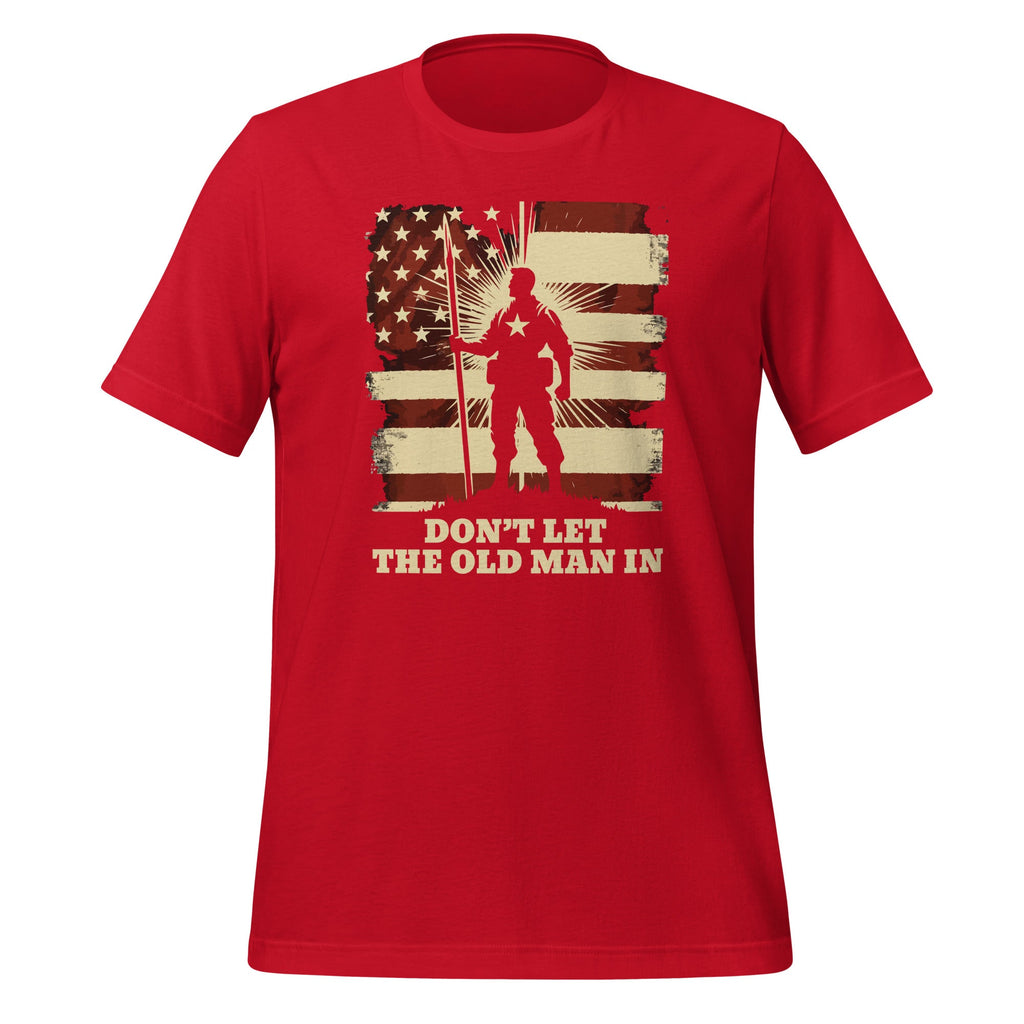 Don't Let Old Man Vintage American Flag Unisex T-Shirt product image 4