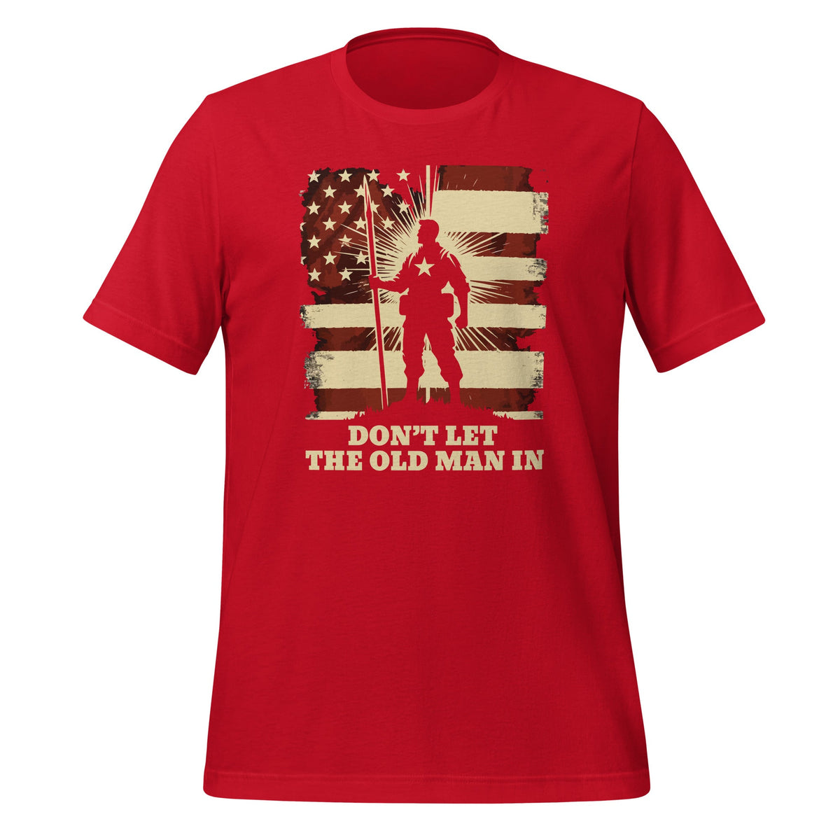 Don't Let Old Man Vintage American Flag Unisex T-Shirt product image 4