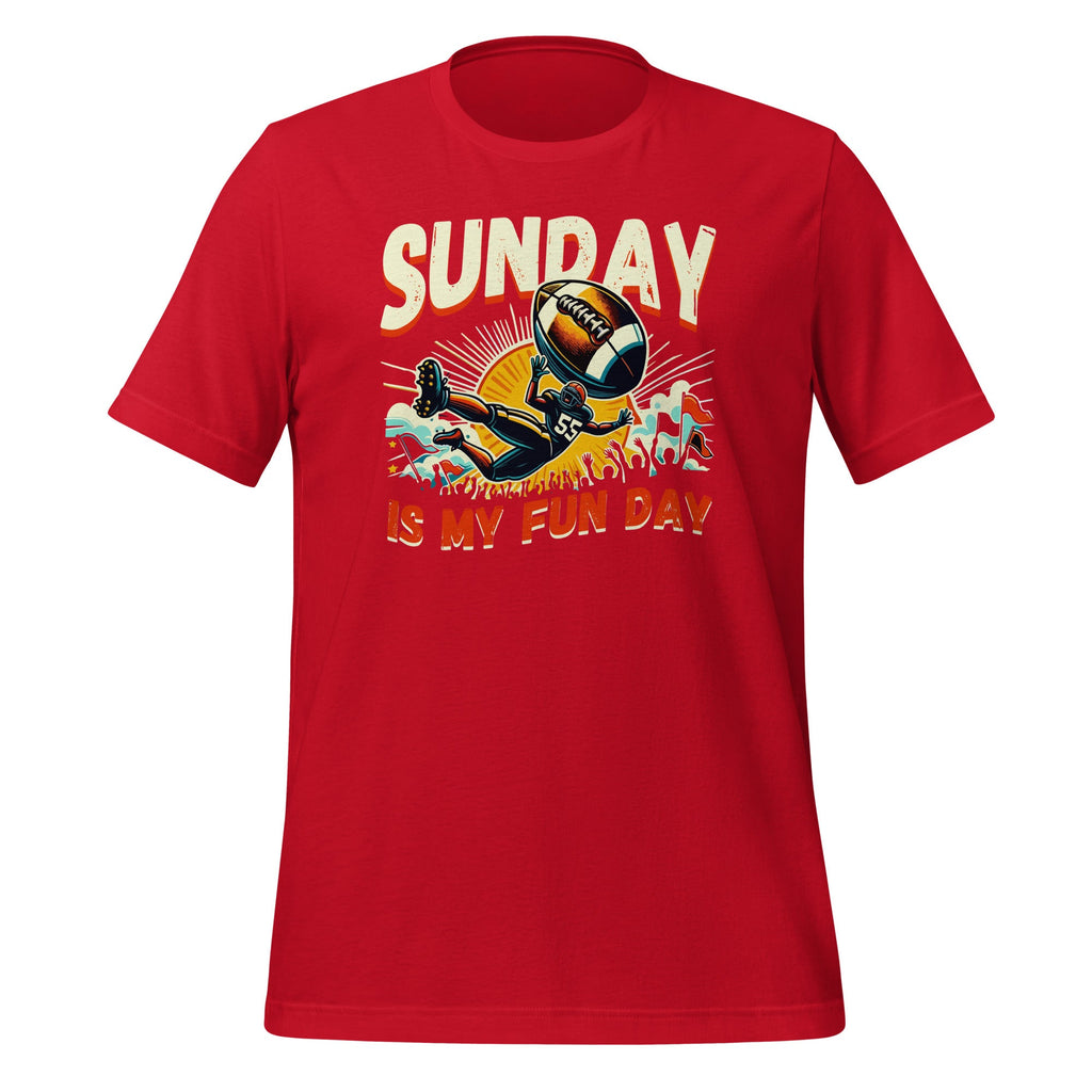 Sunday Is My Fun Day Funny Football Art Saying Unisex product image 4