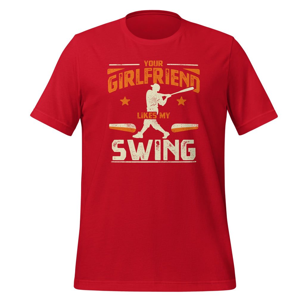 Your Girlfriend Likes My Swing Baseball Lover Funny Vintage product image 4