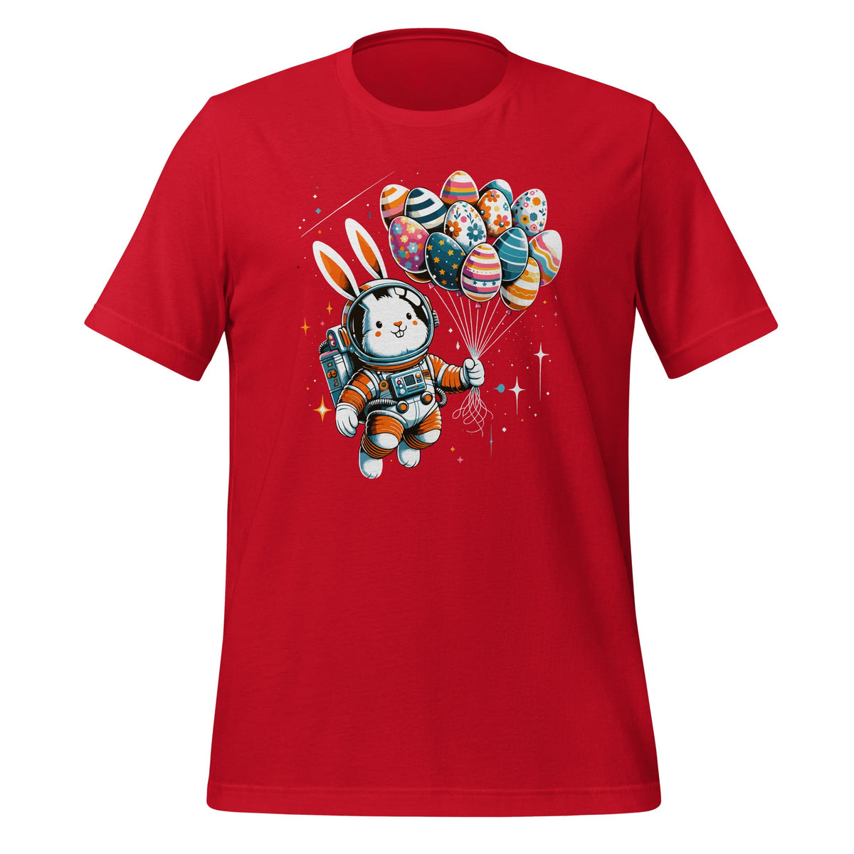 Happy Easter Day Bunny Egg Astronaut Space Unisex T-Shirt product image 4