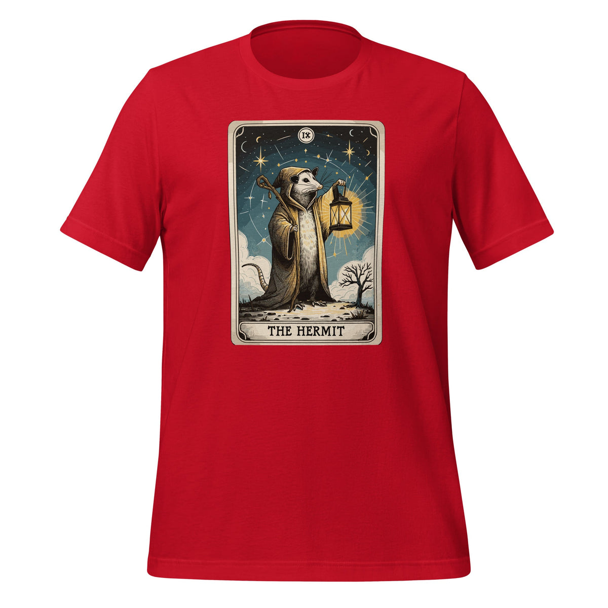 IX Hermit Funny Opossum Witch Tarot Card Possum Unisex product image 4