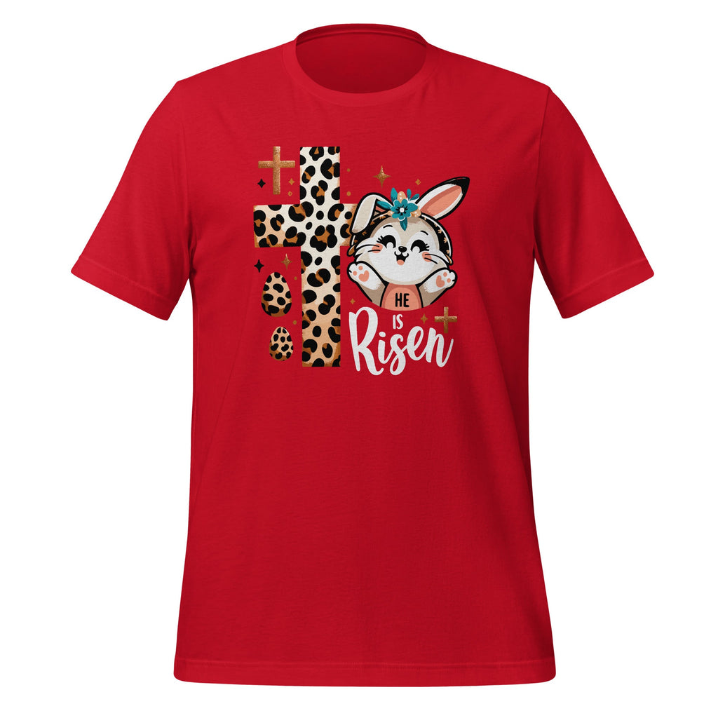 He Is Risen Leopard Cross Bunny Easter Day Christian Faith product image 4