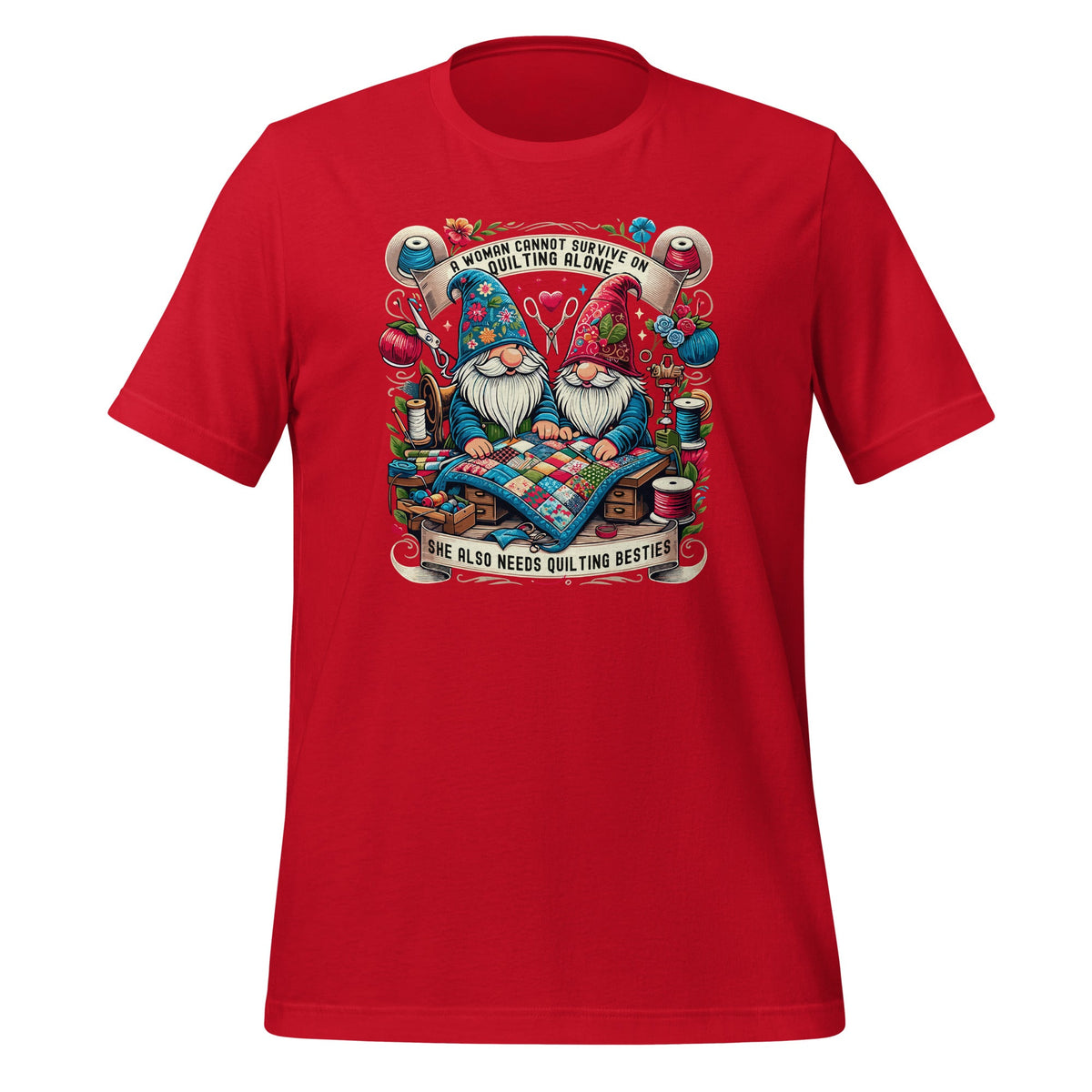 A Woman Cannot Survive On Quilting Alone Gnomes Besties product image 4