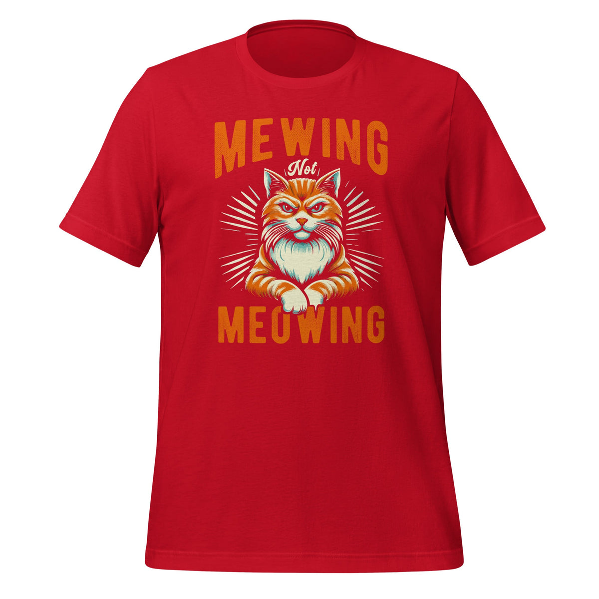 Mewing Not Meowing Funny Cat Kitten Meme Graphic Art Unisex product image 4