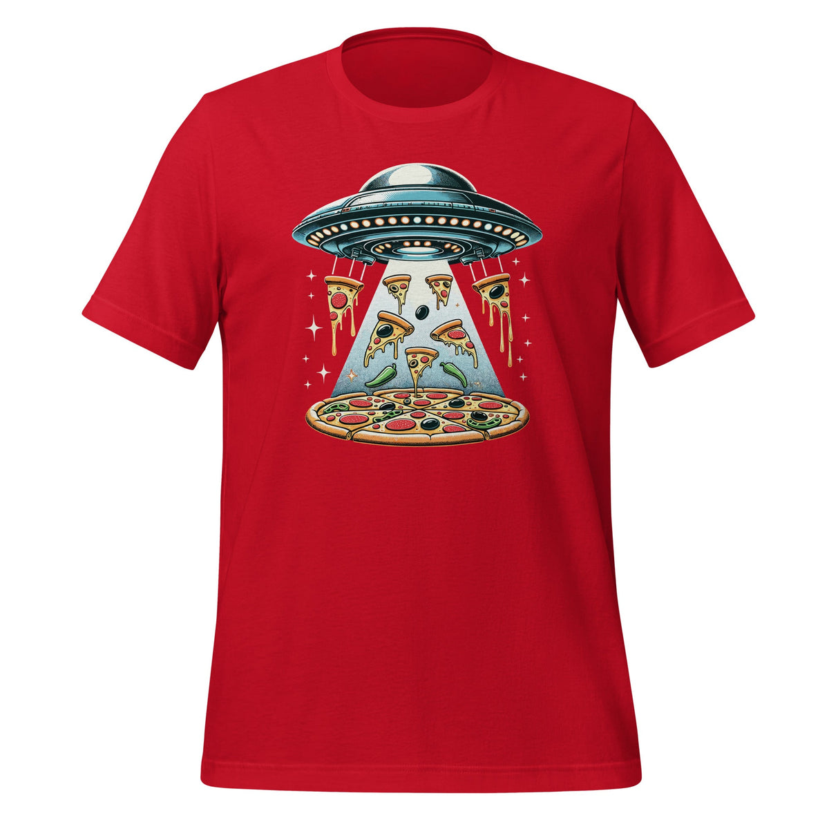 UFO Alien Eating Pizza Abduction Funny Food Lovers Unisex product image 4