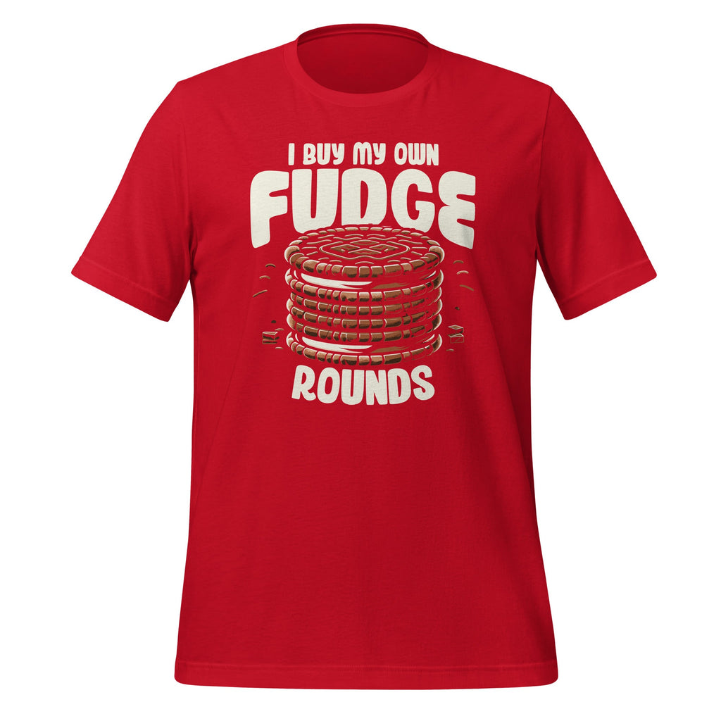 I Buy My Own Fudge Rounds Funny Food Art Unisex T-Shirt product image 4