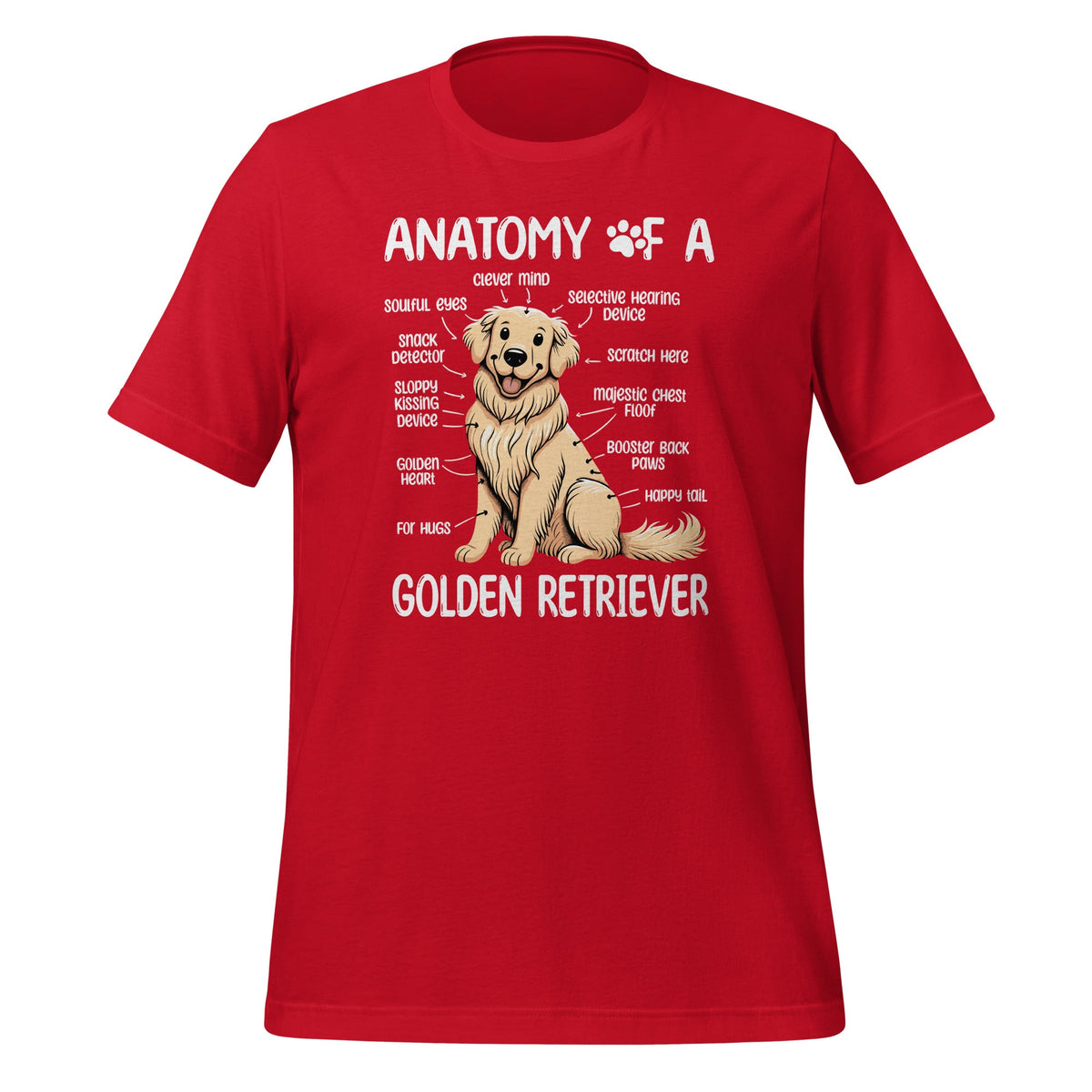 Anatomy Of A Golden Retriever Funny Dog Lover Puppy Unisex product image 4
