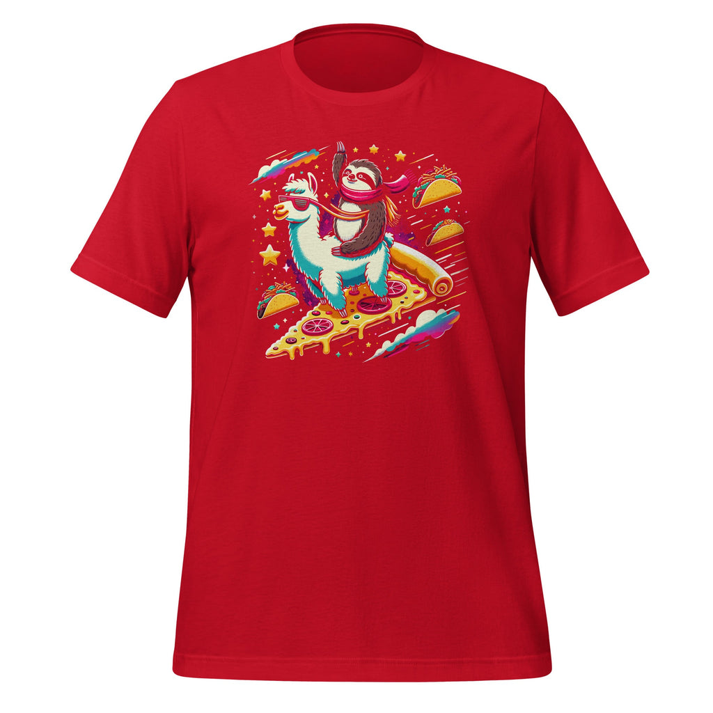 Sloth Riding Llama Galaxy Pizza Day Taco Burrito Unisex product image 4