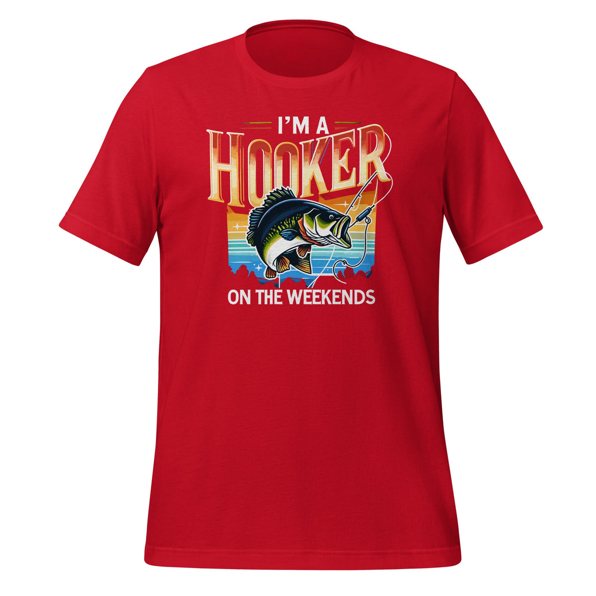 I'm A Hooker On Weekends Funny Bass Fishing Fish Unisex product image 3