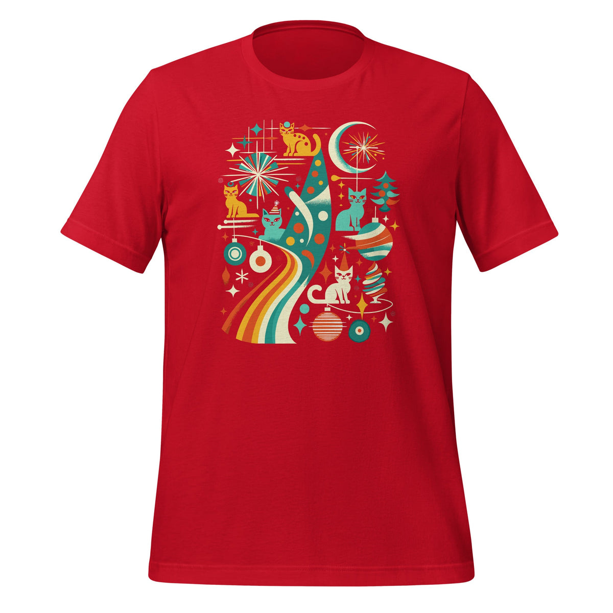 Mid Century Modern Look Cats Christmas Retro 50s 60s Xmas product image 3
