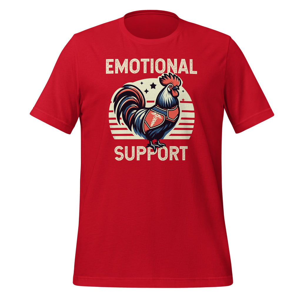 Chicken Emotional Support Funny Saying Unisex T-Shirt product image 3