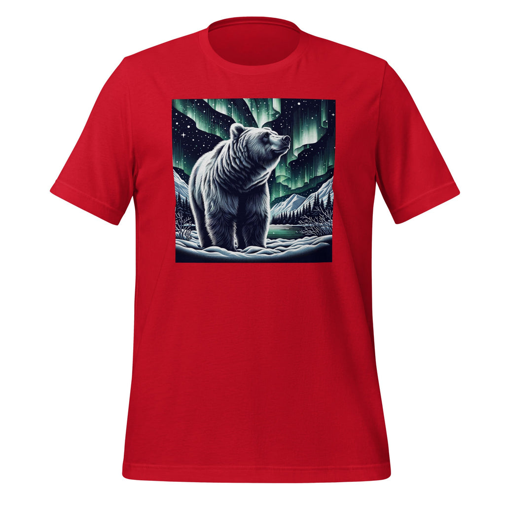 Grizzly Bear Standing Proud In Snow With Borealis Unisex product image 3