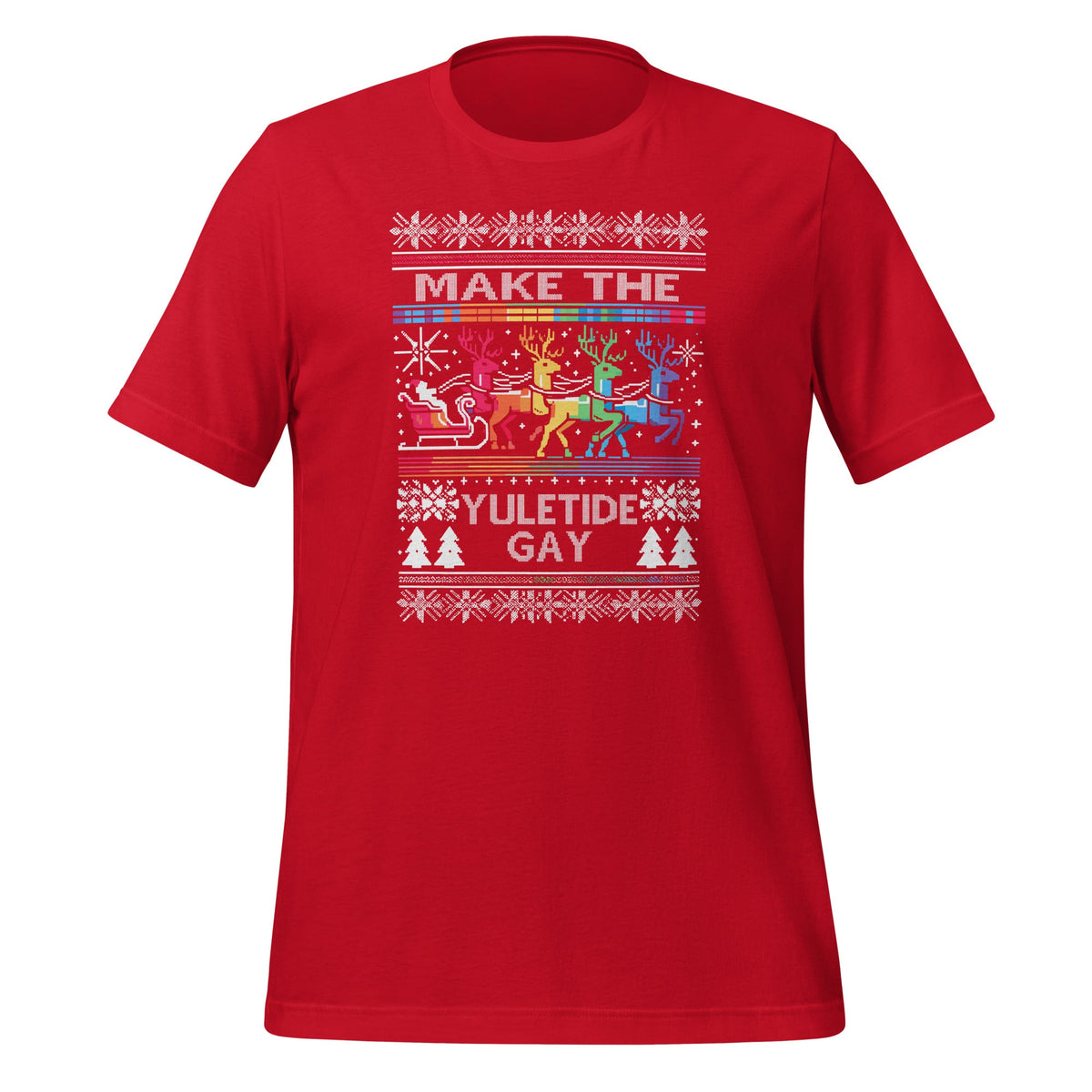 Ugly Christmas LGBTQ Pride Santa Claus Make Yuletide Gay product image 3