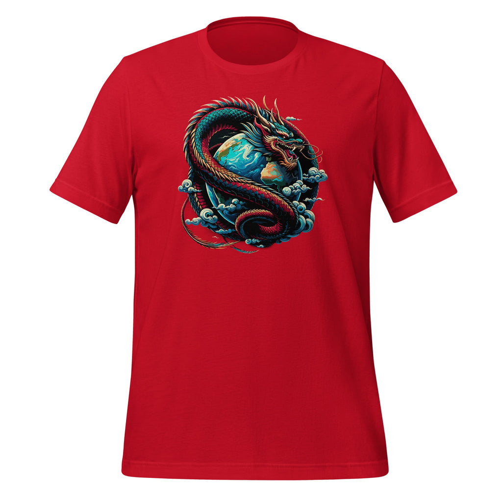 Dragon Wrapped Around Earth Year of Lunar New Unisex T-Shirt product image 3