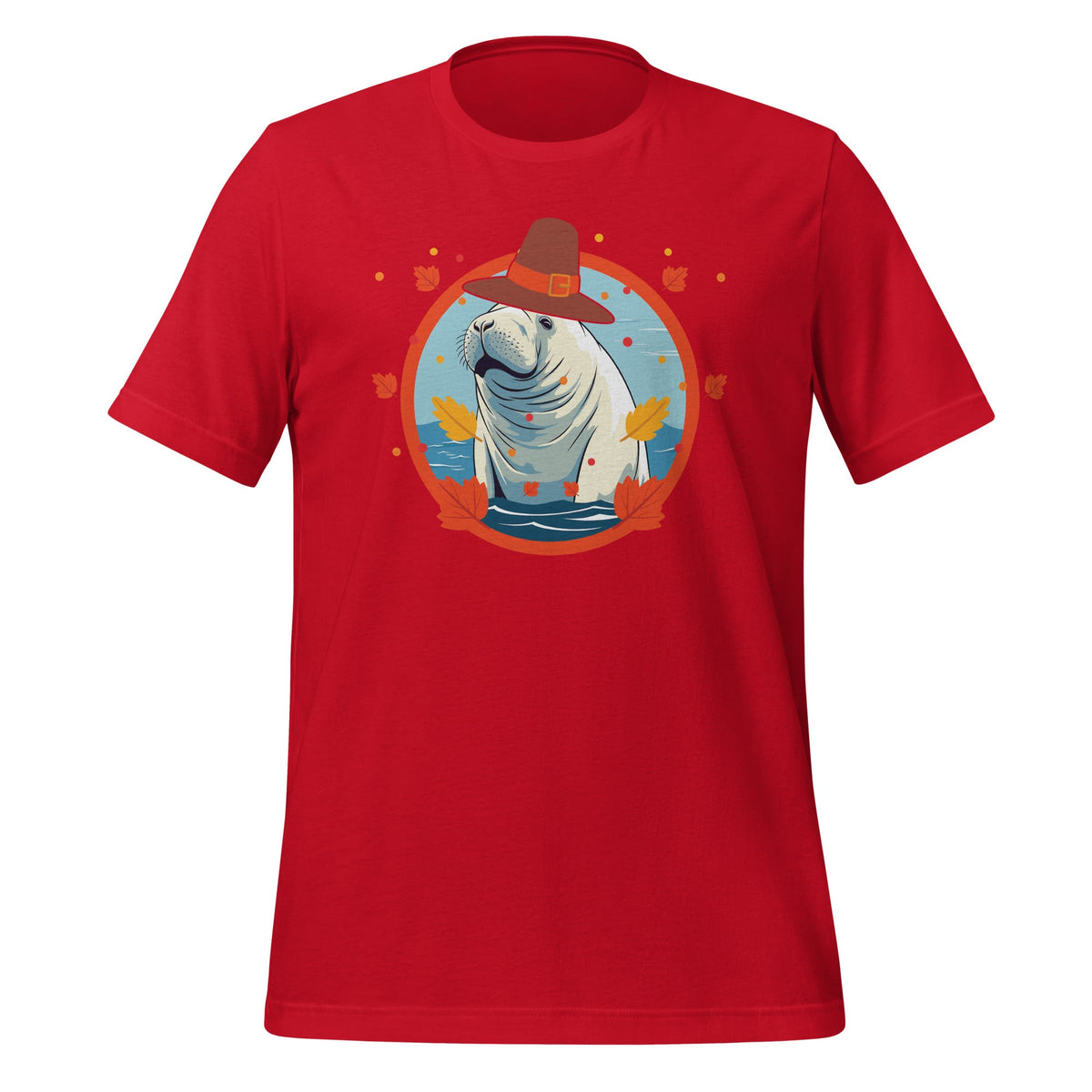 Thanksgiving Manatee Pilgrim Fall Pumpkin Sea Cow Unisex product image 3