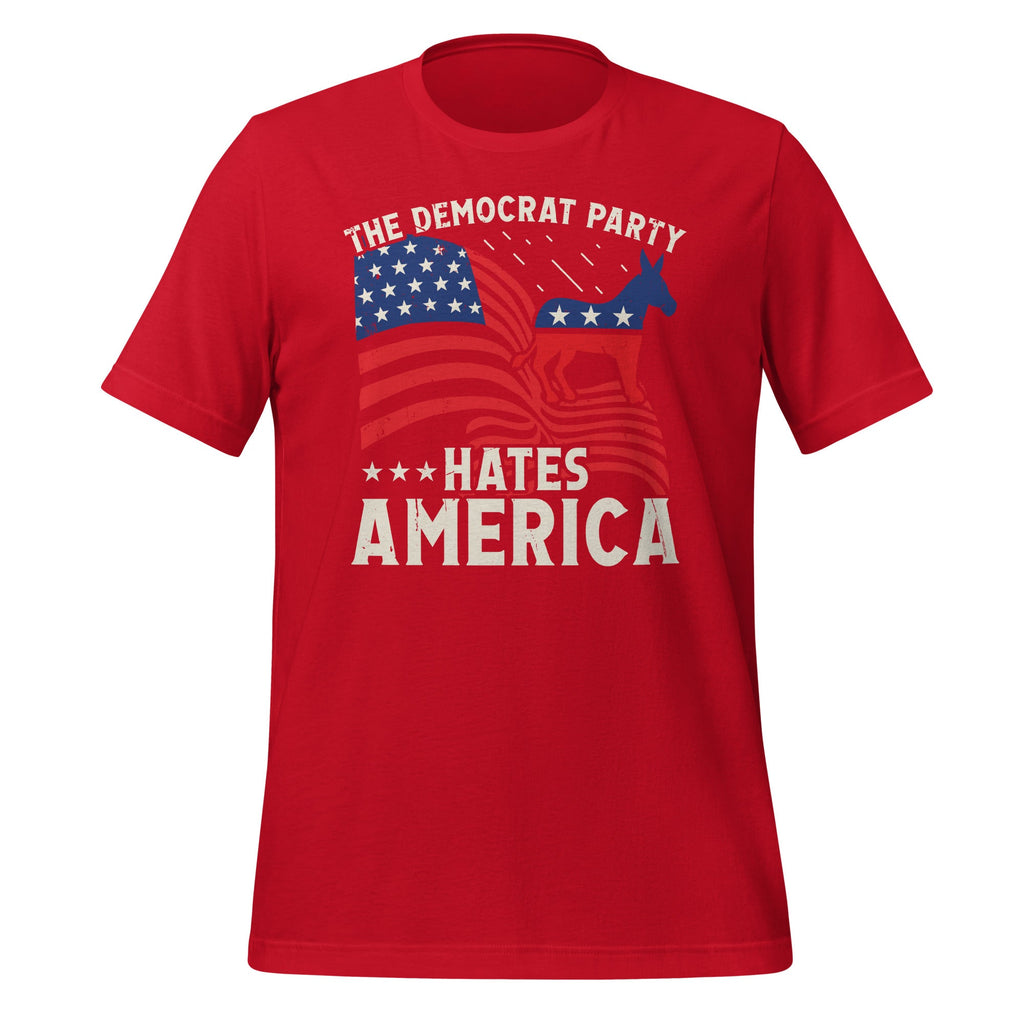 Democrat Party Hates America US Flag Unisex T-Shirt product image 3