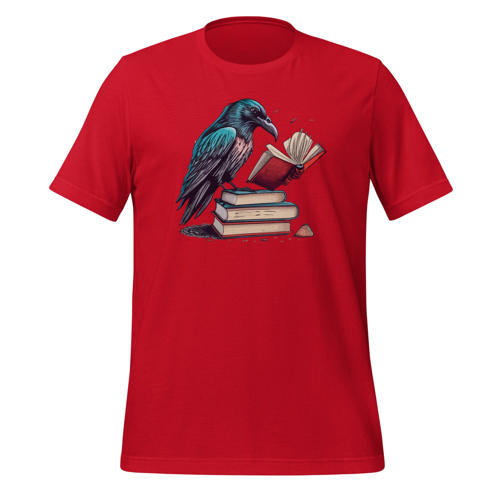Raven Reading Poetry Book Lover Graphic Art Unisex T-Shirt product image 3