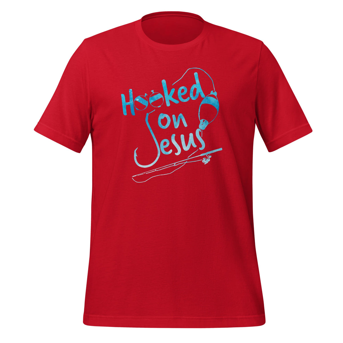Hooked On Jesus Christian Religious Faith Fishing Saying product image 3