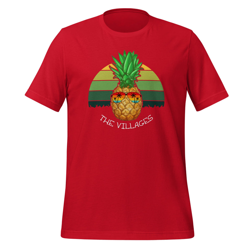 Pineapple The Villages Vintage Art Retro Unisex T-Shirt product image 3