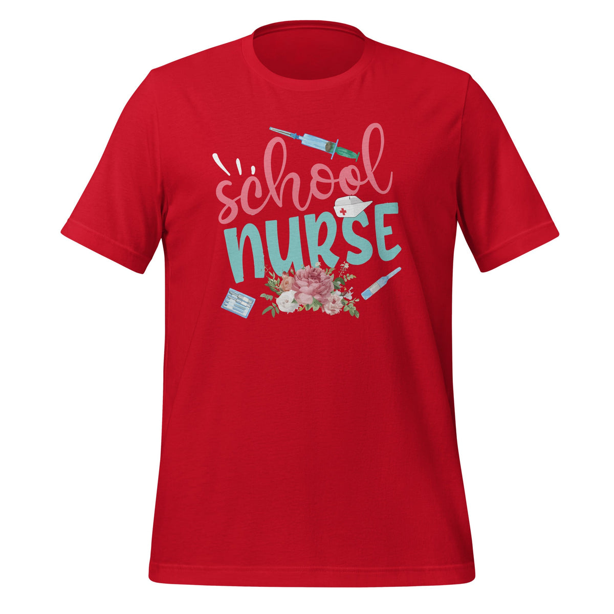 Funny School Nurse Stethoscope Injection Flowers Unisex product image 4
