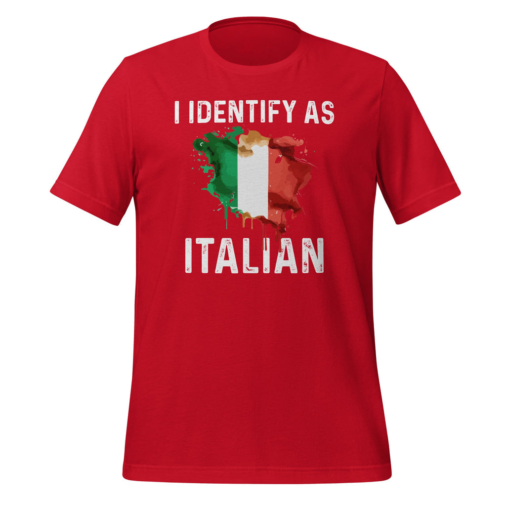 I Identify As Italian Funny Italy Flag Unisex T-Shirt product image 4